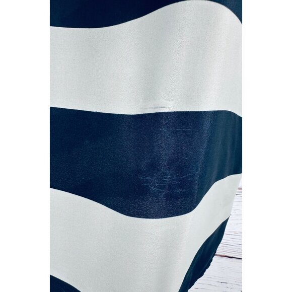 J Crew Outlet Navy & White Striped Sleeveless Halter Top Size 12 Sexy Nautical - Picture 11 of 11